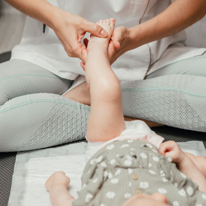 Fisioterapia para bebés e crianças