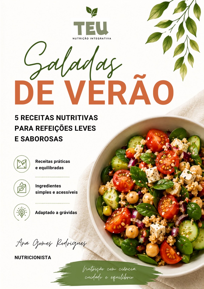 Capa do ebook Saladas para Grávidas do TEU Centro